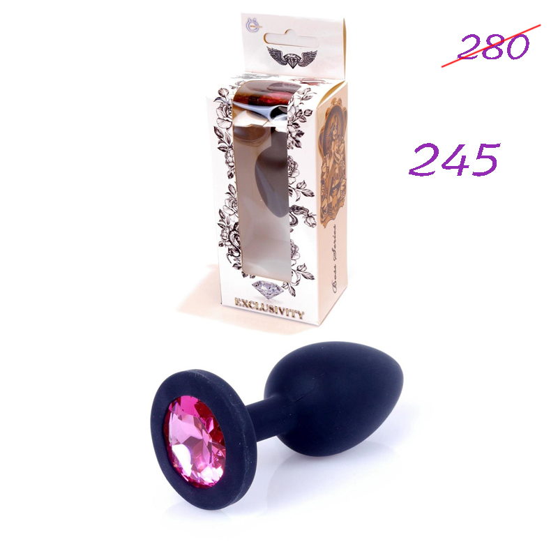 analnaya-probka-so-strazom-jewellery-silicone-red-diamond-small-6400083-skidka-1 Dop anal cu stras Jewellery Pink Silikon Black Plug Small - imagine 1