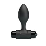 Dop anal cu vibrații Vibra Butt Plug Black „Pretty Love”