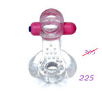 Inel de erecție cu limbă Vibro CockRing Clear "Boss Series"
