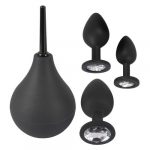 Набор анальных пробок с анальным душем Black Velvet Anal Kit — изображение 2