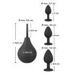Набор анальных пробок с анальным душем Black Velvet Anal Kit — изображение 4