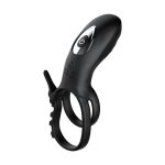 Эрекционное виброкольцо с двойным подхватом Adjustable Double cock ring с дистанционным управлением — изображение 5