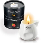 Lumânare de masaj cu aroma de căpșuni Candle Strawberry “Plaisir Secret” 80 ml