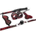 Набор фетиш красно-черный Red Leopard Bondage Set "Argus Fetish"
