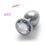 Dop anal din metal cu stras Jewellery Silver Plug Medium Ouch! “Shots”