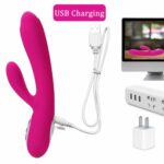 Вибратор-кролик силиконовый с функцией нагрева USB 10 функций "Boss Series" — изображение 3