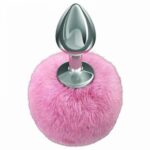 Анальная пробка металлическая с хвостиком Diamond Twinkle Pink "Lola" — изображение 2