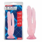 Фаллоимитатор гелевый двойной HI-Rubber 8.0" Dildo Pink "Chisa"