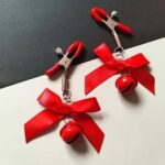 Зажимы для сосков ниппель с бантами и колокольчиками