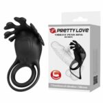 Inel pentru penis cu vibrații Ruben cu 7 funcții USB “Pretty Love”