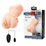 Мастурбатор - вагина 3D из Cyberskin на вибрации самосмазывающаяся "Crazy Bull" NEW