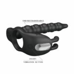 Вибронасадка для двойного проникновения Blackney black USB "Pretty Love" — изображение 5