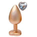 Dop anal din metal Gleaming Love Matte Gold Plug Large „Dream Toys”