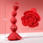 Vibrostimulator anal rotativ Rose, perle anale cu 9 funcții de vibrație USB „Boss Series” - imagine 2