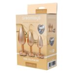 Dop anal din metal Gleaming Love Matte Gold Plug Large „Dream Toys” - imagine 3