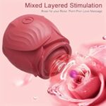 Stimulatorul fără contact Happy Meeting Rose Massager USB cu 10 funcții „Boss Series” - imagine 3
