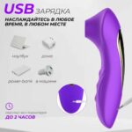 Вакуумный стимулятор клитора Air Stimulator Sucking vibrations USB 10 функций Purple — изображение 3