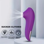 Вакуумный стимулятор клитора Air Stimulator Sucking vibrations USB 5 функций Purple — изображение 2