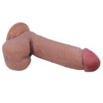 Faloimitator flexibil, de culoare carne, cu textură mobilă Sliding Skin 8.1” Flesh “Baile” - imagine 9