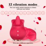 Mini-vibrator clitoridian cu limbă Petal Bliss USB, 12 funcții - imagine 2