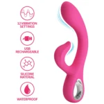 Vibrator-rabbit pentru stimulare dublă Fritz “Pretty Love” - imagine 2