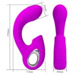 Vibromasajer pentru punctul G și cu pulsație pentru clitoris Sibel “Pretty Love” - imagine 4