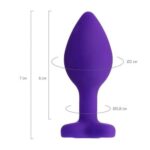 Dop anal din silicon cu stras ToDo Anal Plug Diamond Heart "ToyFa" - imagine 2