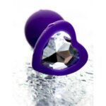 Dop anal din silicon cu stras ToDo Anal Plug Diamond Heart "ToyFa" - imagine 4
