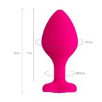 Dop anal din silicon cu strasuri ToDo Anal Plug Diamond Heart "ToyFa" - imagine 4