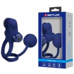 Inel de erecție cu vibrație cu stimulator anal Powerful ring "Pretty Love"