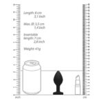 Dop anal Large Diamond Heart Butt Plug Black Ouch! «Shots» - imagine 2