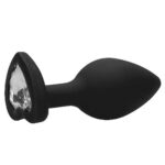 Dop anal Large Diamond Heart Butt Plug Black Ouch! «Shots» - imagine 3