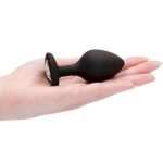 Dop anal Large Diamond Heart Butt Plug Black Ouch! «Shots» - imagine 4