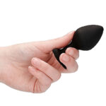 Dop anal Large Diamond Heart Butt Plug Black Ouch! «Shots» - imagine 7