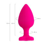 Dop anal din silicon cu stras ToDo Anal Plug Diamond Heart "ToyFa" - imagine 4