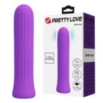 Vibrator cu suprafață reliefată Blanche 12 moduri de vibrație + funcție de memorie Dark Purple "Pretty Love"