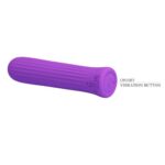Vibrator cu suprafață reliefată Blanche 12 moduri de vibrație + funcție de memorie Dark Purple "Pretty Love" - imagine 2