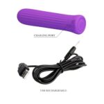 Vibrator cu suprafață reliefată Blanche 12 moduri de vibrație + funcție de memorie Dark Purple "Pretty Love" - imagine 3