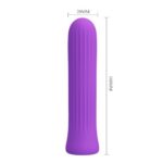 Vibrator cu suprafață reliefată Blanche 12 moduri de vibrație + funcție de memorie Dark Purple "Pretty Love" - imagine 4