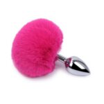 Анальная пробка металлическая с меховым хвостиком Butt Plug "Fantasy"