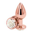Анальная пробка металлическая с розой Rose Buttplug Medium "Rear Assets"