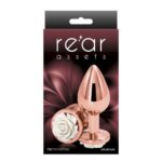 Анальная пробка металлическая с розой Rose Buttplug Medium "Rear Assets" — изображение 2