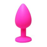 Cиликоновая анальная пробка со стразом Pink small butt plug "Fantasy" — изображение 2