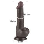 Dildo flexibil cu textură realistă și mobilă și scrot Sliding Skin 7,5" "Lovetoy" - imagine 2