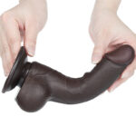 Dildo flexibil cu textură realistă și mobilă și scrot Sliding Skin 7,5" "Lovetoy" - imagine 5