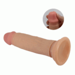 Dildo cu textură realistă și mobilă Sliding Skin Quentin 7.2" "Pretty Love" - imagine 3