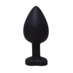 Силиконовая анальная пробка Black small heart butt plug "Fantasy" — изображение 2
