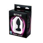 Силиконовая анальная пробка Black small heart butt plug "Fantasy" — изображение 3
