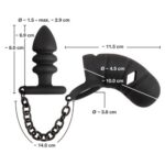 Мужской пояс верности с анальной пробкой Black Velvets Cock Cage "Orion" — изображение 2
