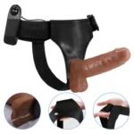 Strapon pentru femei cu chiloți Ultra Passionate Harness Realdeal Penis 6.2" Brown "Baile" - imagine 8